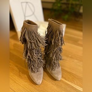 Paul Andrew fringed booties, perfect for a night out